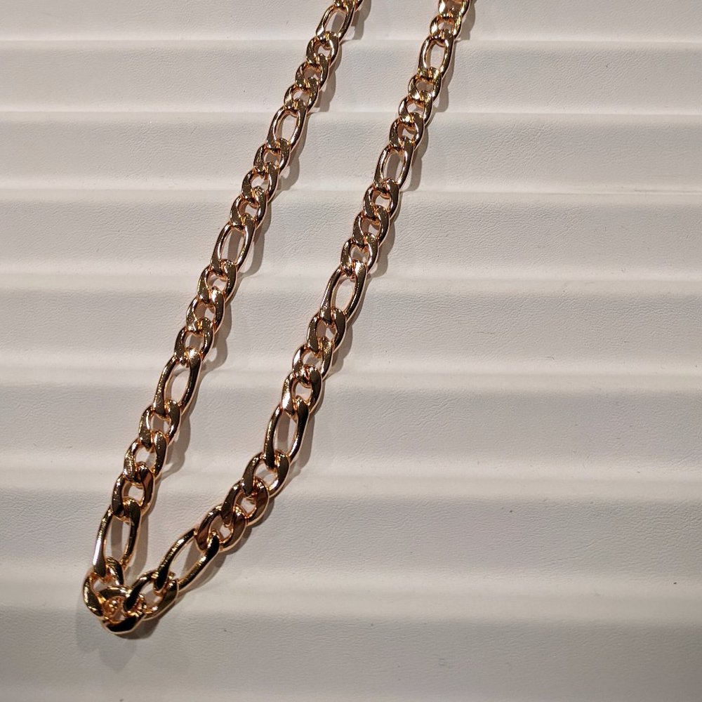 Rose Gold Plated Figaro Chain
